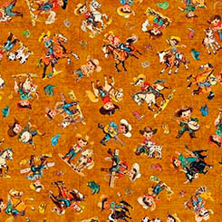 QT Fabrics -Yippie Ki Yay! - Pumpkin Toss