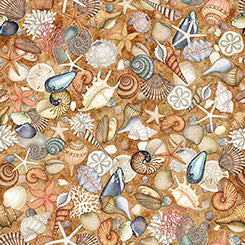 QT Fabrics - Nauticus - honey shells