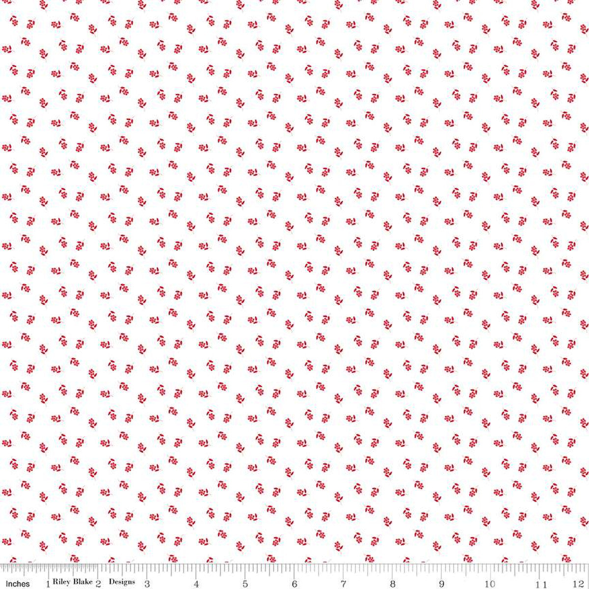 Riley Blake - Cheerfully Red White Background
