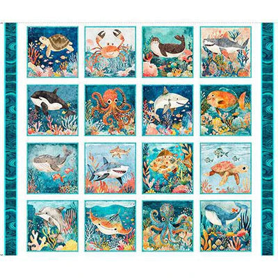 QT Fabrics - Deep Sea Dazzle - Panel