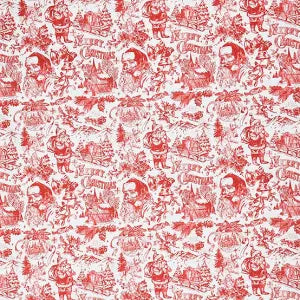 Windham Fabrics - Jolly Christmas - Toile Ivory/Red Santa