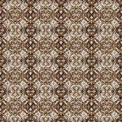 QT Fabrics -Bear Hugs - Geo Medallion - Brown