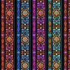 QT Fabrics - Radiant Reflections - Stained Glass Panel border