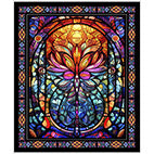 QT Fabrics - Radiant Reflections - Stained Glass Panel border