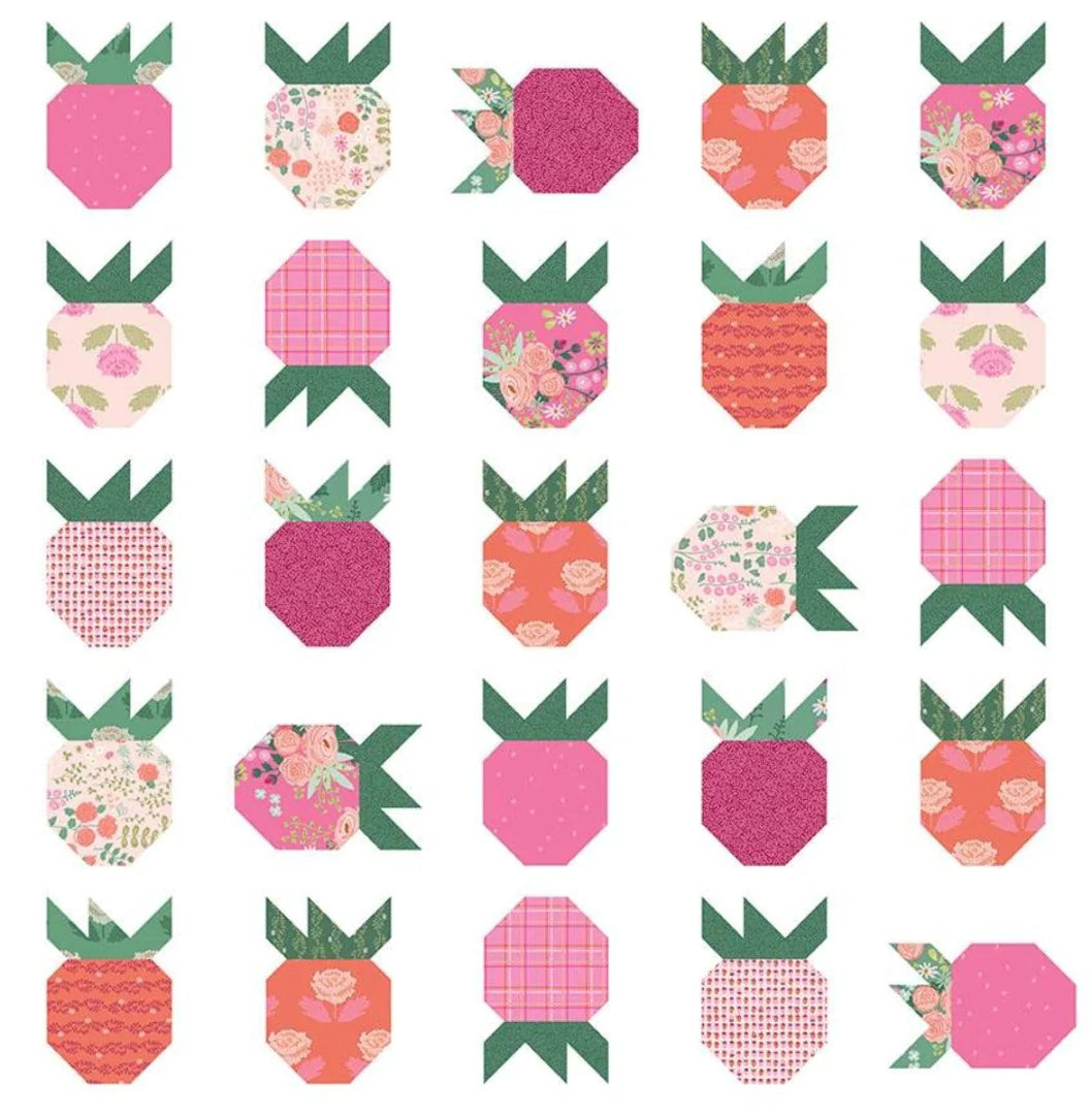 Citrus & Mint - Strawberry Fields Quilt Pattern by Rachel Erickson