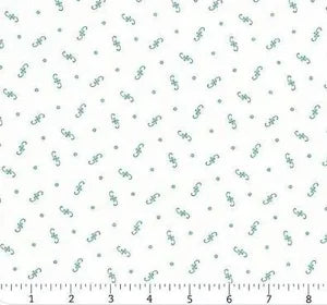 Riley Blake - Prairie by Lori Holt - Teal cream background