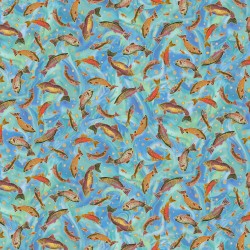 P&B Textiles - Bear in Mind Tossed Fish