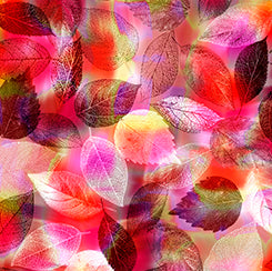QT Fabrics - Tree Dance - Leaves - Red