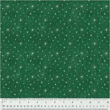 Windham Fabrics - Jolly Christmas - Twinkle Stars Green