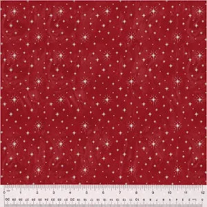 Windham Fabrics - Jolly Christmas - Twinkle Stars Red