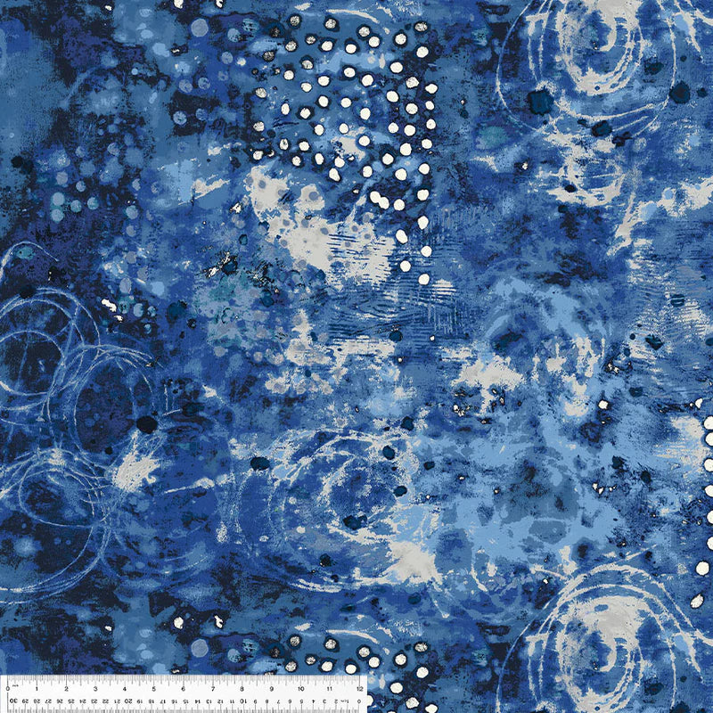 Windham Fabrics - Spotted Graffiti Weather Map - Blue