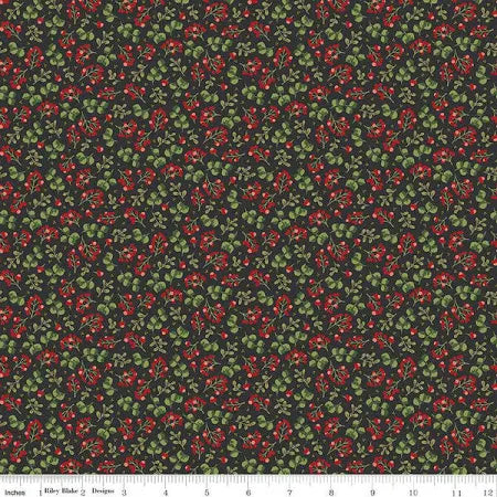 Riley Blake - Yuletide Forest Berry -Charcoal