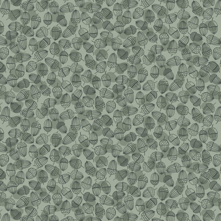 Lewis & Irene - Flannel - Snuggle Up Autumn acrons jade