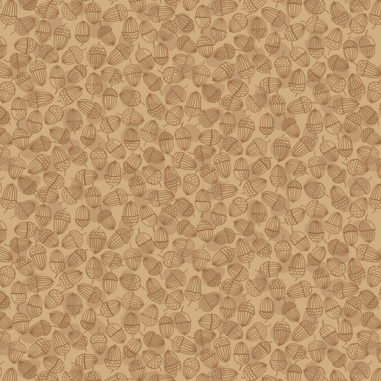 Lewis & Irene - Flannel - Snuggle Up Autumn acrons light brown