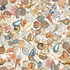 QT Fabrics - Nauticus - cream shells