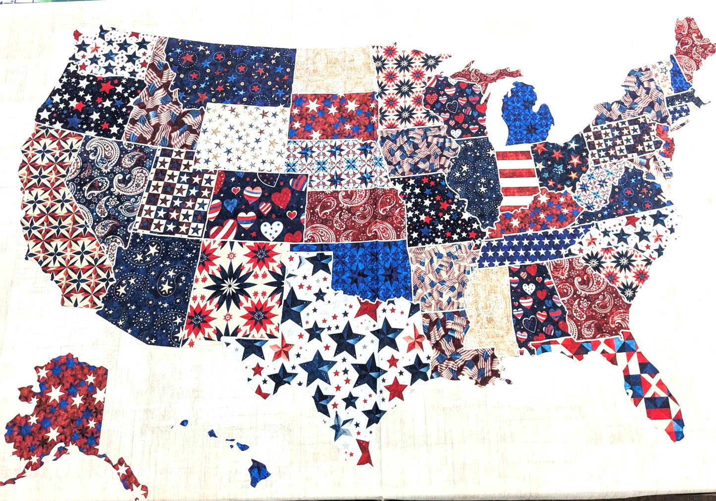 QT Fabrics - American Tapestry - USA Panel