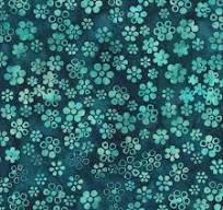 Anthology - JDJ - Lagoon, Ditsy Daisy Dark Teal - Batik