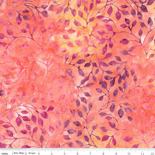 Expressions - Riley Blake - Batiks - A New Day - Coral Fiesta