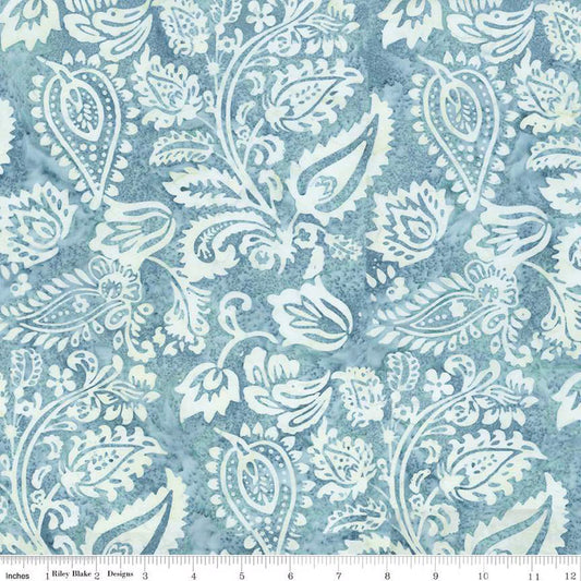Expressions - Riley Blake - Batiks -   Decorator  Style - Steel Sapphire