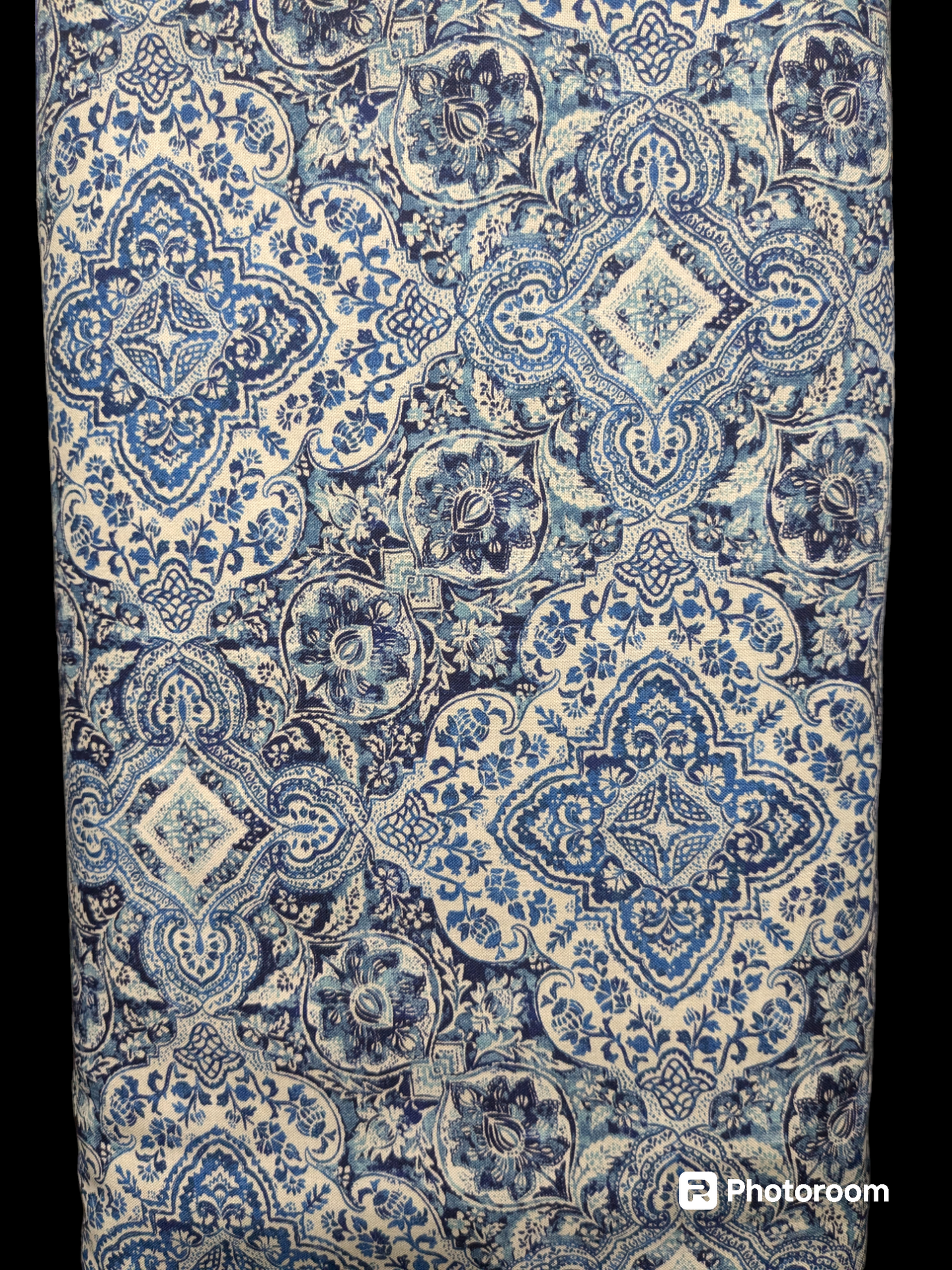 Windham Fabrics - Banyan -Decorative Tiles - Ivory Blue