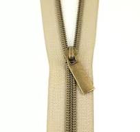 Sallie Tomato Zipper- #5 - 1 yard Beige Antique Zipper