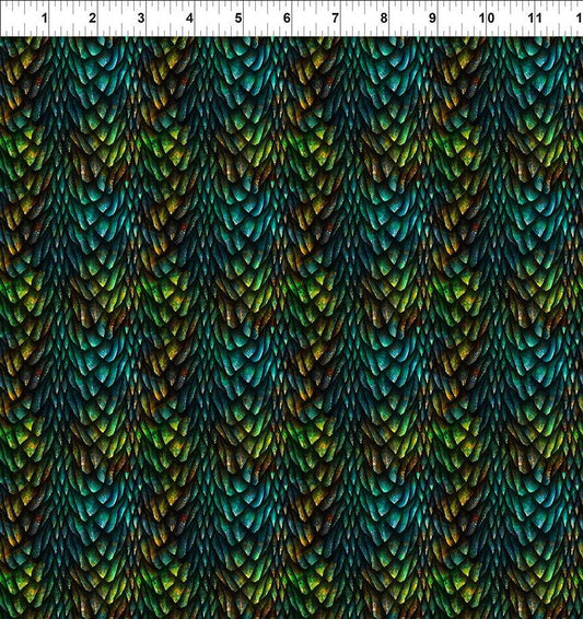 In the Beginning - Dragons - Emerald Reign Green/Blue Scales
