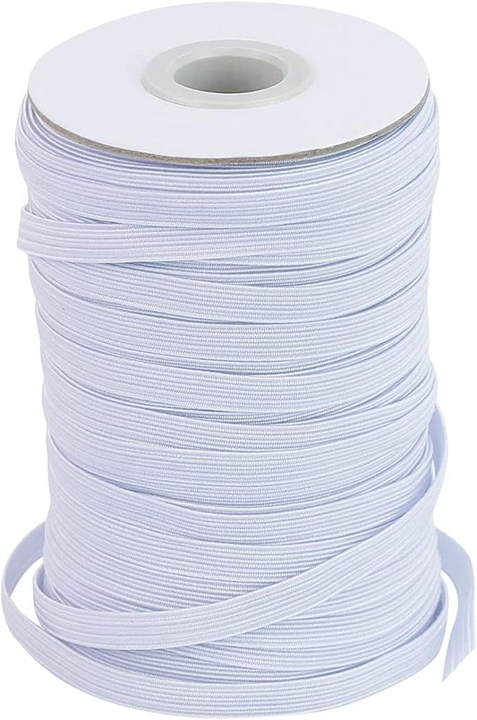 Elastic 1/4" wide - White