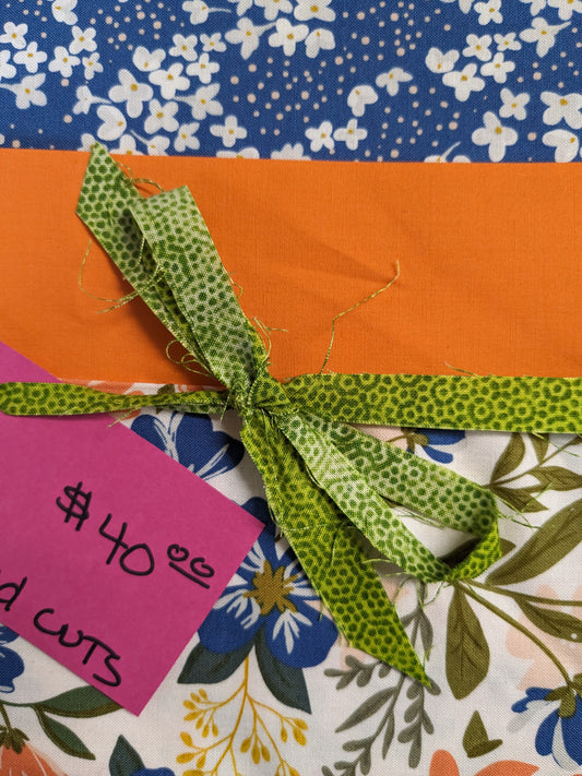 Flowers bundle - 1 yard cuts