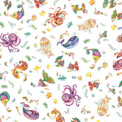 P&B Textiles - Happy Ocean Sea Life Allover