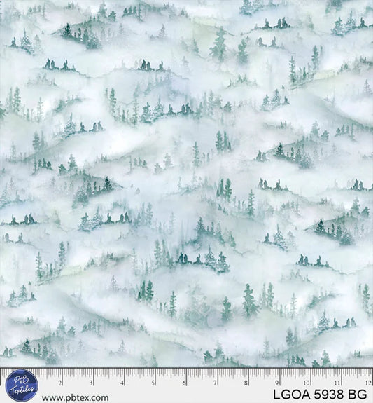 P&B Textiles - Lets Go On An Adventure - Scenic Mountain Scape