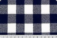 Shannon Fabric - Luxe Cuddle - Buffalo Check - Navy & White