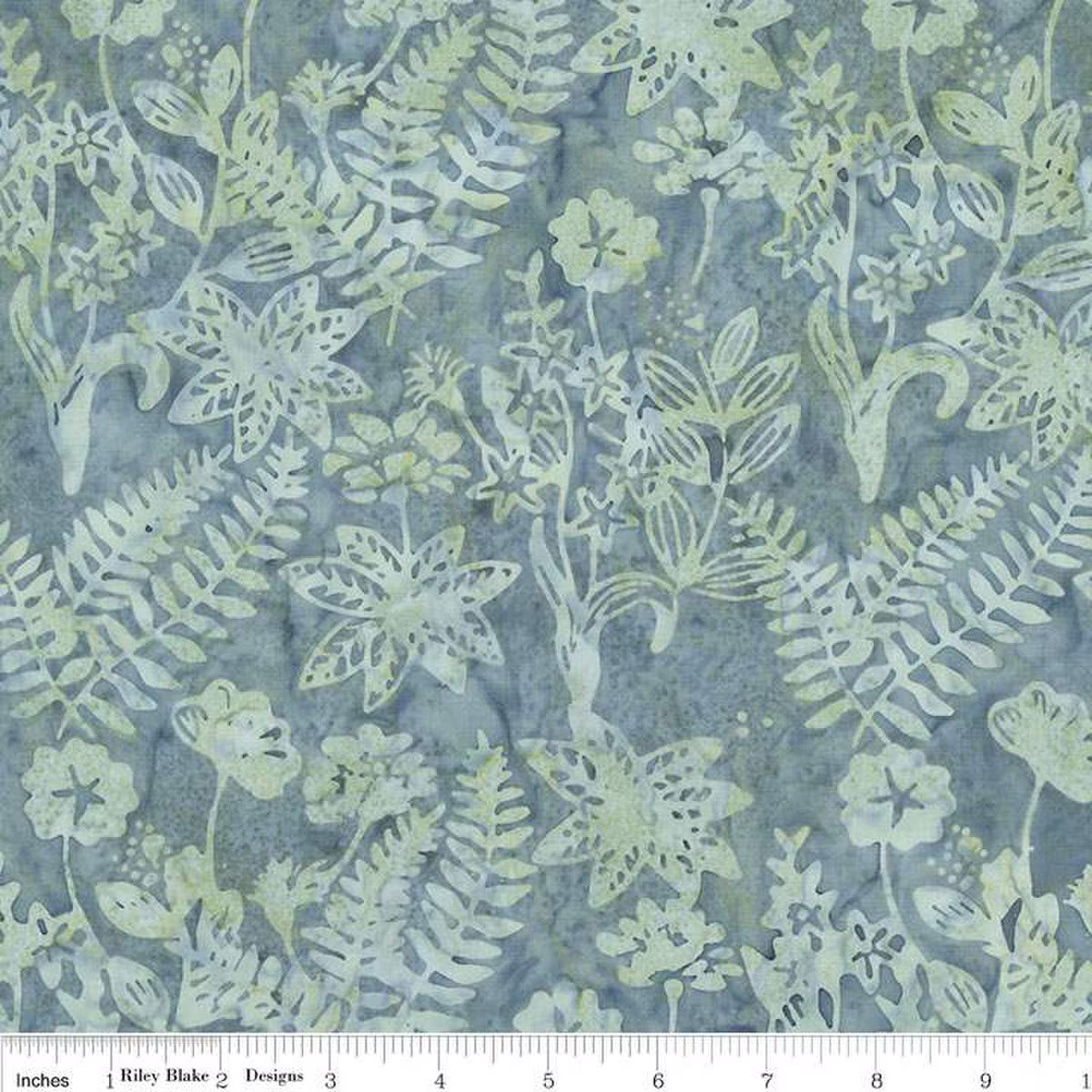 Expressions - Riley Blake - Batiks -   Floral Reflections Adriatic Mist