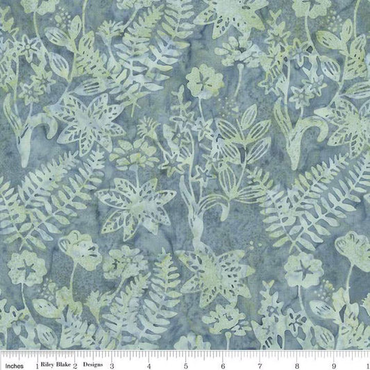 Expressions - Riley Blake - Batiks -   Floral Reflections Adriatic Mist