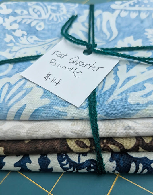 Fat Quarter Bundles of 4 - batiks