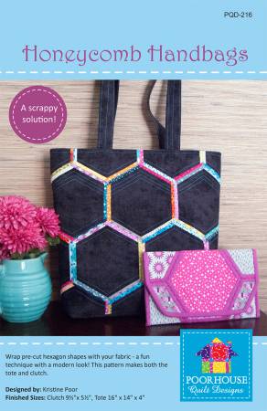 Honeycomb Handbags Pattern by Poorhouse Quilt Designs