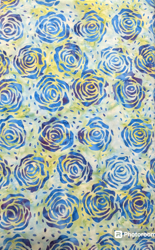 Anthology - Batik - Roses Aquamarine