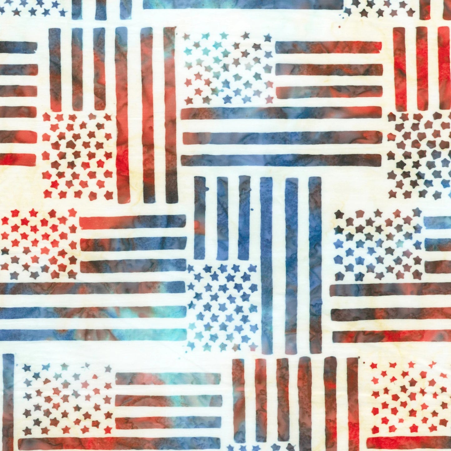 Robert Kaufman - Star Spangled Red, white, blue flags