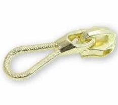 Sallie Tomato Zipper Pull - #5 - Gold Nautical