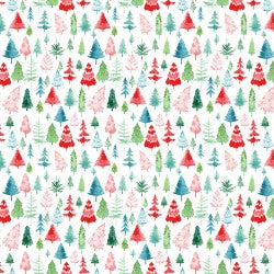 Clothworks -Santa Paws - Trees Multi