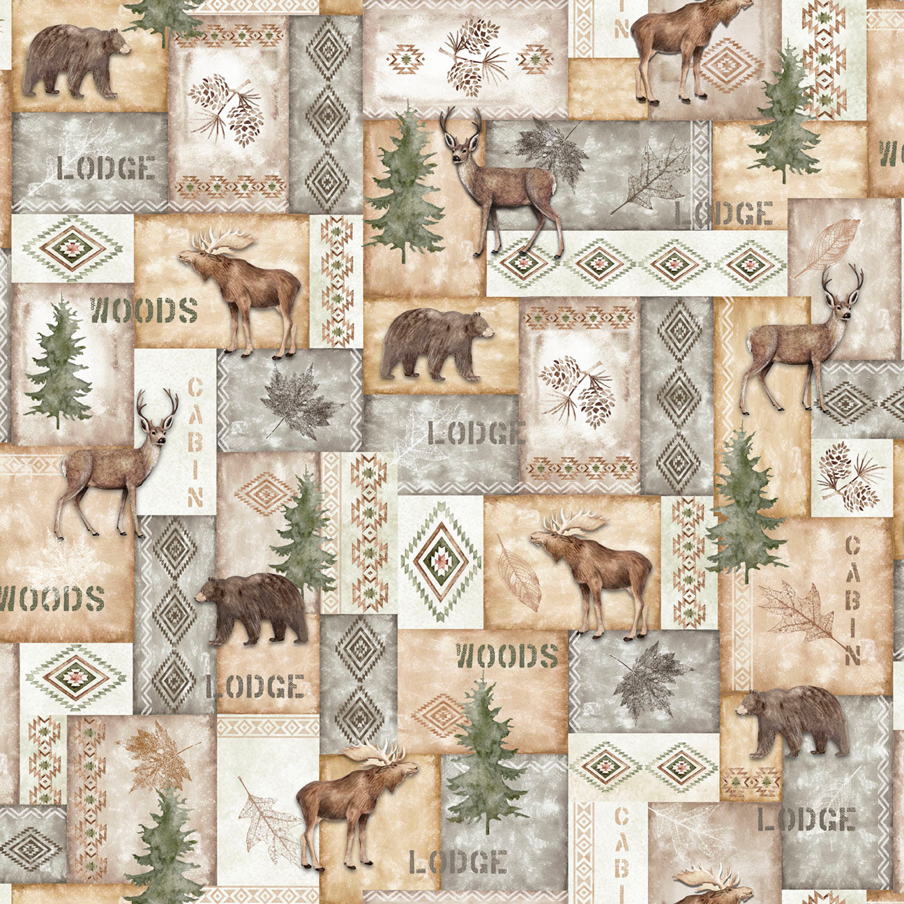 P&B Textiles - Trail Ridge Allover - Multi