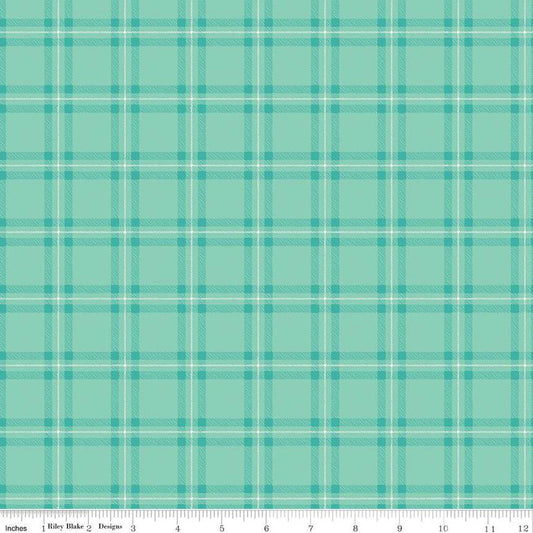 Riley Blake - Flannel - Teal Plaid