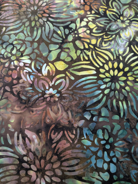 Expressions - Riley Blake - Batiks -   Floral Reflections Autumn Leaves