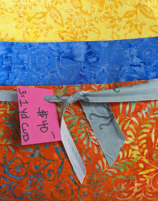 Batik bundle - 1 yard cuts