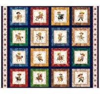 QT Fabrics -Yippie Ki Yay! - Multi Panel