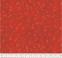 Windham Fabrics - meowy Christmas - Red twinkle stars