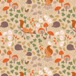 Lewis & Irene - Flannel -  Snuggle Up Autumn Pumkins tan