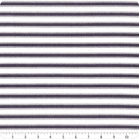 Riley Blake - Yuletide Forest Ticking Charcoal Stripes